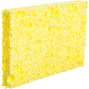 Губка желтая для очистки жал паяльников (80x50 мм) ELEMENT 11108