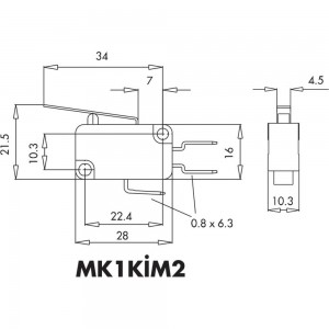 Микро-выключатель Emas MK1KIM2