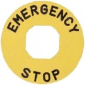 Табличка аварийной кнопки Emas алюминиевая BET60A