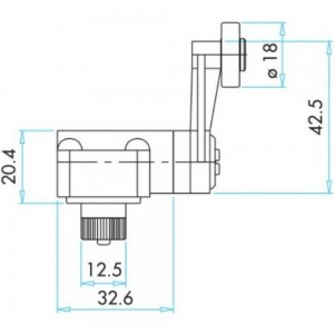 Концевой угловой выключатель быстрого переключения Emas 2-х направленный, 240В, 3А L5K13MEM121