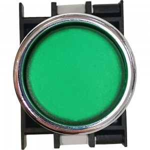 Нажимная круглая кнопка Ema зелёная, 250В AC, 4А,12-30В AC/DC, 10шт. B190DY