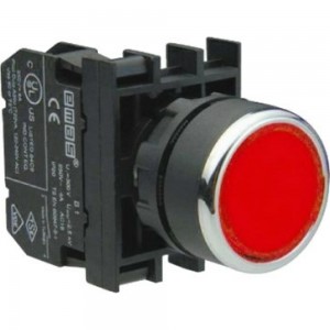 Нажимная круглая кнопка Emas красная, 1НЗ, серия B, 250 В AC, 4 А, B200DK