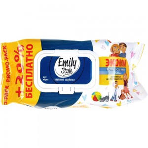 Влажные салфетки Emily Style для всей семьи, эконом упаковка 120 шт 226277