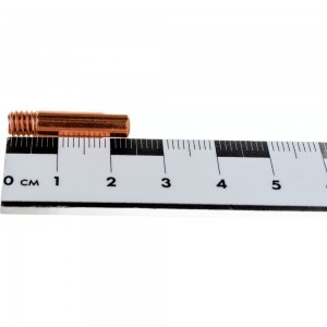 Наконечник токопроводящий прямой (1 мм, М6, 25 мм, 5 шт, Cu-E, для горелок MIG MAG) энаргит M6X25X1.0-5