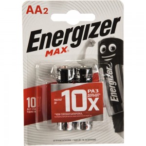 Щелочная батарейка Energizer LR6 AA MAX 1.5В бл/2 7638900437614
