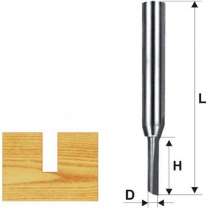 Пазовая прямая фреза по дереву Энкор ф3 х 6мм хв. 8мм 10654