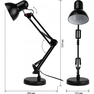 Настольный светильник ЭРА N-214-E27-40W-BK черный, Б0035068