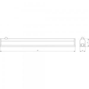 Линейный LED светильник ЭРА LLED-02-04W-4000-MS-W с датчиком движения Б0019783