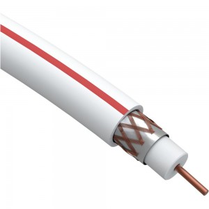 Коаксиальный кабель ЭРА SAT 50 М, 75 Ом, Cu/, PVC, цвет белый Б0044620