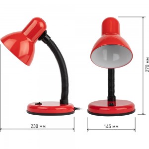 Настольный светильник ЭРА N-211-E27-40W-R красный Б0035057