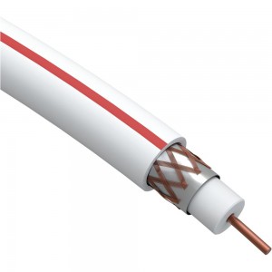 Коаксиальный кабель ЭРА SAT 50 М, 75 Ом, Cu/, PVC, цвет белый Б0044619
