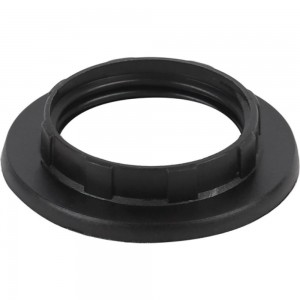 Кольцо для патрона ЭРА E14, пластик, черное Б0043678