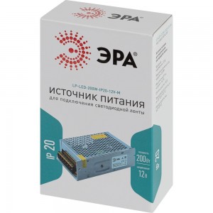 Источник питания (драйвер) ЭРА LP-LED-200W-IP20-12V-M, для подключения светодиодной ленты Б0044743