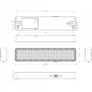 Аварийный светодиодный светильник ЭРА, DBA103020, непостоянный, 60LED, 5ч, Б0044396