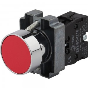 Кнопка управления ЭРА, LAY5BA41 без подсветки, красная 1з 20/200/8000 Б0045666