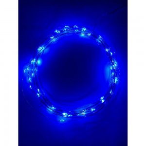 Гирлянда ЭРА ENIN 5NB LED, Нить, 5 м, синий свет, АА, 100/2500 Б0047962