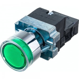Кнопка управления ЭРА LAY5-BW3361 с подсветкой, зеленый, 1з, 20/200/6000 Б0045663