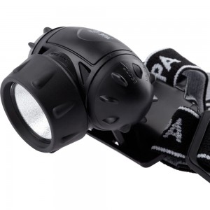 Налобный светодиодный фонарь ЭРА GB410 на батарейках 3хААА, 3 режима, черный, IP44 Б0051463