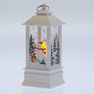 Новогодний декоративный светильник ЭРА Снеговик, теплый белый LED, h 20 см, 3ААА, IP20 Б0051940
