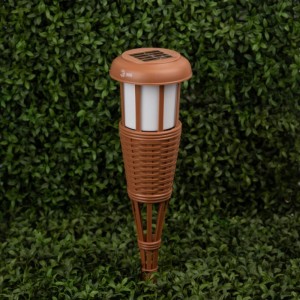 Садовый светильник ЭРА ERASF22-35 Факел бамбук, на солнечной батарее, 90 см, Б0053383