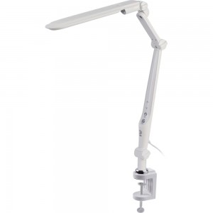Настольный светодиодный светильник ЭРА NLED-496-12W-W на струбцине, белый Б0052766