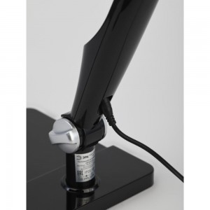 Настольный светодиодный светильник ЭРА NLED-497-12W-BK на струбцине и с основанием, черный Б0052771