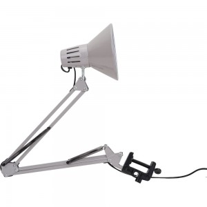 Настольный светильник ЭРА N-121-E27-40W-GY Е27 на струбцине, серый Б0052758
