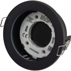 Влагозащищенный встраиваемый светильник ЭРА KL95 SBK GX53, IP44, черный Б0055812