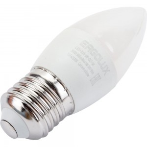 Электрическая светодиодная лампа Ergolux LED-C35-9W-E27-3K Свеча 9Вт E27 3000K 172-265В 13170