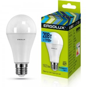 Электрическая светодиодная лампа Ergolux LED-A65-20W-E27-4K ЛОН 20Вт E27 4500K 13183