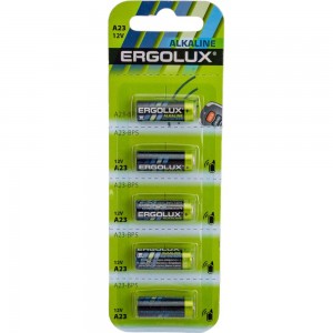 Батарейка Ergolux A23-BP, 12В, LR23A, BL-5 12296