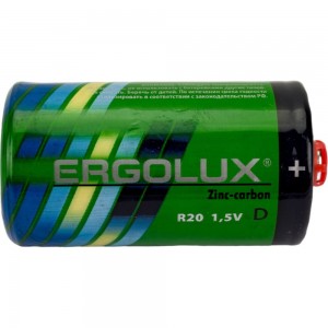 Батарейка Ergolux 1.5В, R20, SR2 12442