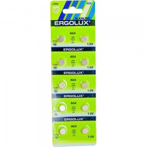 Батарейка для часов Ergolux AG 4 BL-10 AG4-BP10, LR66/LR626/177/377 14315