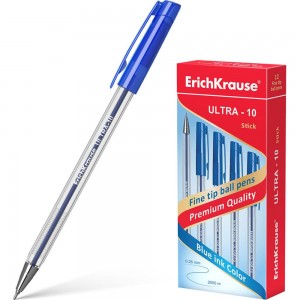 Шариковая ручка ErichKrause ULTRA-10, синий 13873