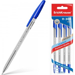 Шариковая ручка ErichKrause R-301 Classic Stick 1.0, синий 22032