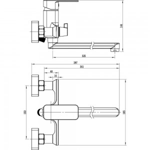 Смеситель для ванны ESKO Line EL_STR 31 