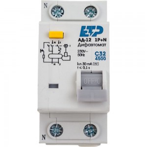 Дифференциальный автомат ETP 1P+N 32А тип АС 30 мА 4,5 кА 19015