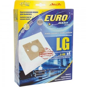 Мешок-пылесборник синтетический для пылесосов LG (4 шт.) EURO CLEAN E-08/4