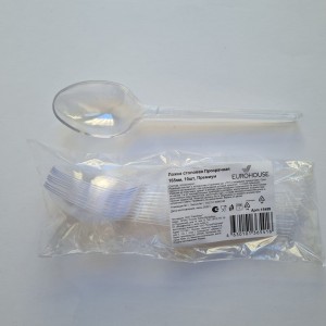 Прозрачная ложка EUROHOUSE Премиум 10 шт, полистирол, 16.5 см 15489