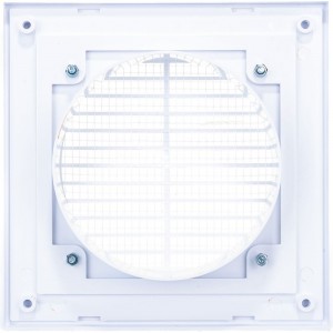 Решетка с выходом под вентиляцию (d=100 мм; 150х150х47 мм) Эвент П1515П10Ф