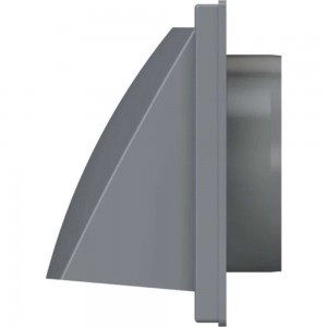 Выход стенной вытяжной с обратным клапаном (175x175 мм; с фланцем 100 мм) Эвент 175К100ФВ, серый