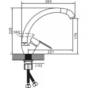 Смеситель для кухни Эверест B59-274DS 