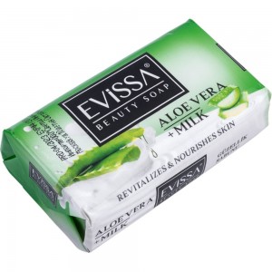 Туалетное мыло EVISSА в картонной упаковке, 125 гр., алоэ вера+молоко М2922
