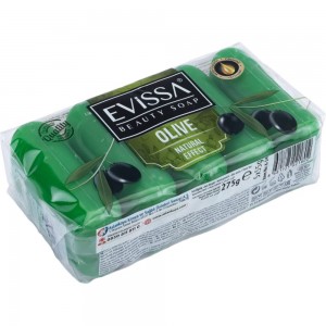 Туалетное мыло EVISSА ecopack 5x55 гр., оливка М1802