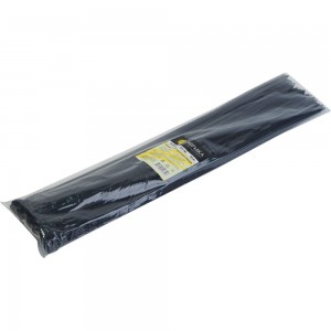 Универсальный пластиковый хомут ЭВРИКА черный 8.0x750мм 100шт ER-18750