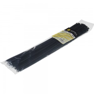 Универсальный пластиковый хомут ЭВРИКА черный 5.0x500мм 100шт ER-15500