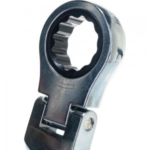 Комбинированный трещоточный шарнирный ключ 19мм на держателе ЭВРИКА ER-61019H