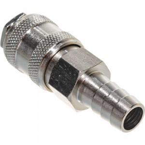 Быстроразъем пневматический с клапаном - елочка 12 мм ЭВРИКА ER-SE1-5SH