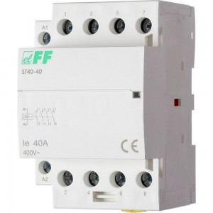 Модульный контактор F&F с индикатором включения, ST-40-40 EA13.001.004
