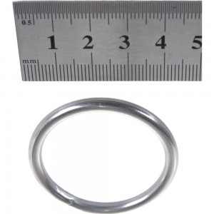 Кольцо ЕВРОПАРТНЕР D35 мм, h-4 мм, полированное, нержав. сталь, 2 шт. G1 0435